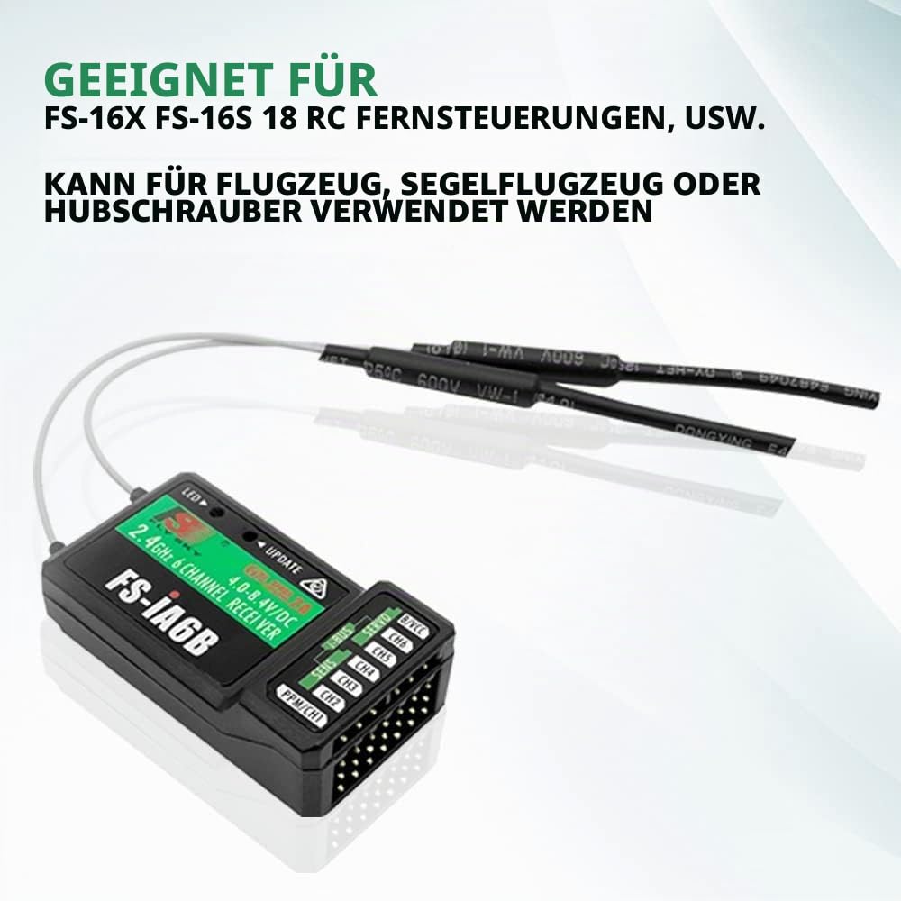 2,4 GHz Funksender Empfänger Fernbedienung, Flysky FS I6S AFHDS 2A 10 K Sender + IA6B Empfängersystem für RC Rennwagen Hubschrauber Spielzeug Flugzeug Multirotoren, Drohnen Quadcopter