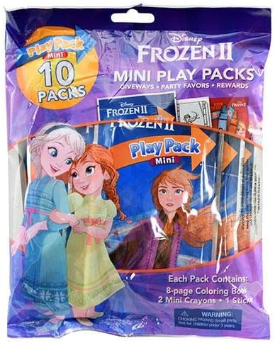 Disney Frozen 2 Mini Play Packs 10-Pack with Crayons and Stickers