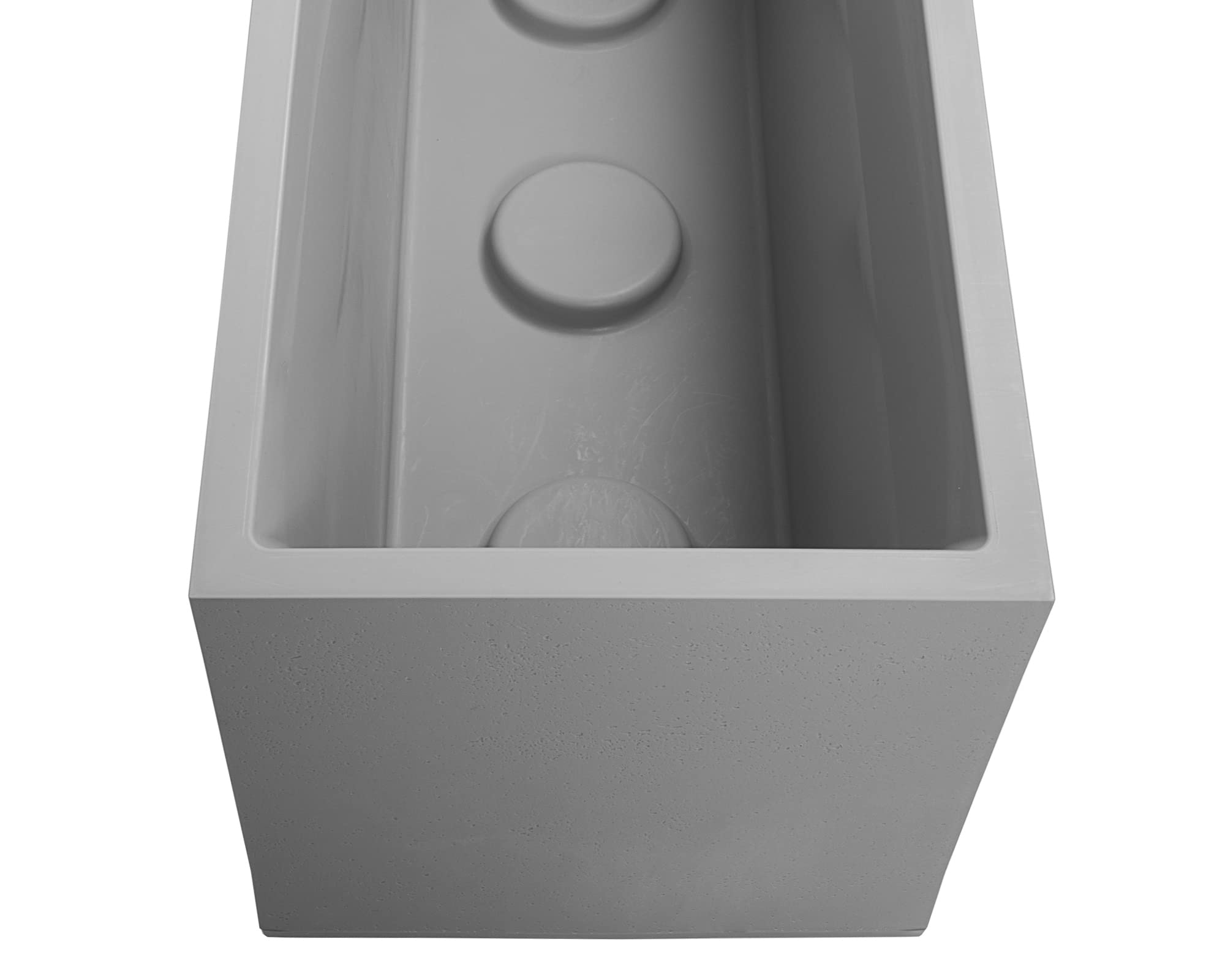 Ondis24 Pflanzkübel Blumenkübel Blumentopf Basalt 100cm, Schiefer Optik mit Wasserspeicher, Winterfest (Beton Hellgrau)