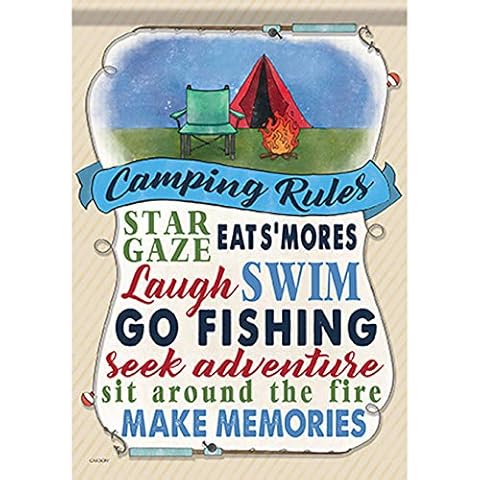 Carson Classic Garden Flag, Camping Rules Cover
