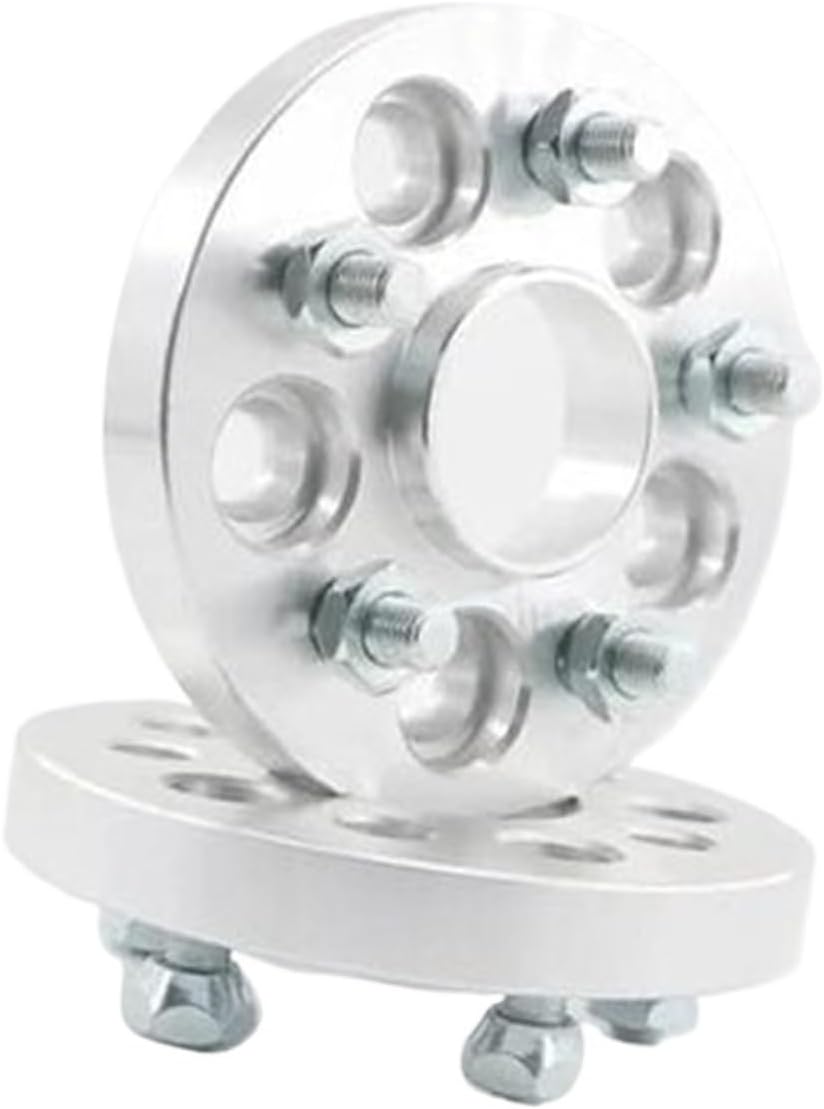 Hub Wheel Spacers 2pcs Wheel Spacers Adapters Aluminum PCD 5x100 To 5x114.3 CB 56.1 To 73.1 Thickness 20mm/25mm Studs 12x1.5 Hub Centric Wheel Spacers Adaptors(BLACK 20mm)