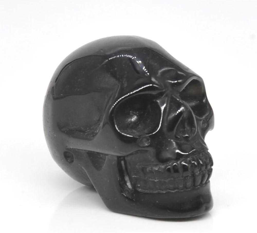 Crystal Skull Statue Obsidian Carving Ornament Witchcraft Supplies Decoration