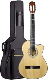 Violão Elétrico Bravo Music Tn300 Nylon Cutaway + Capa Luxo (Satin Natural)