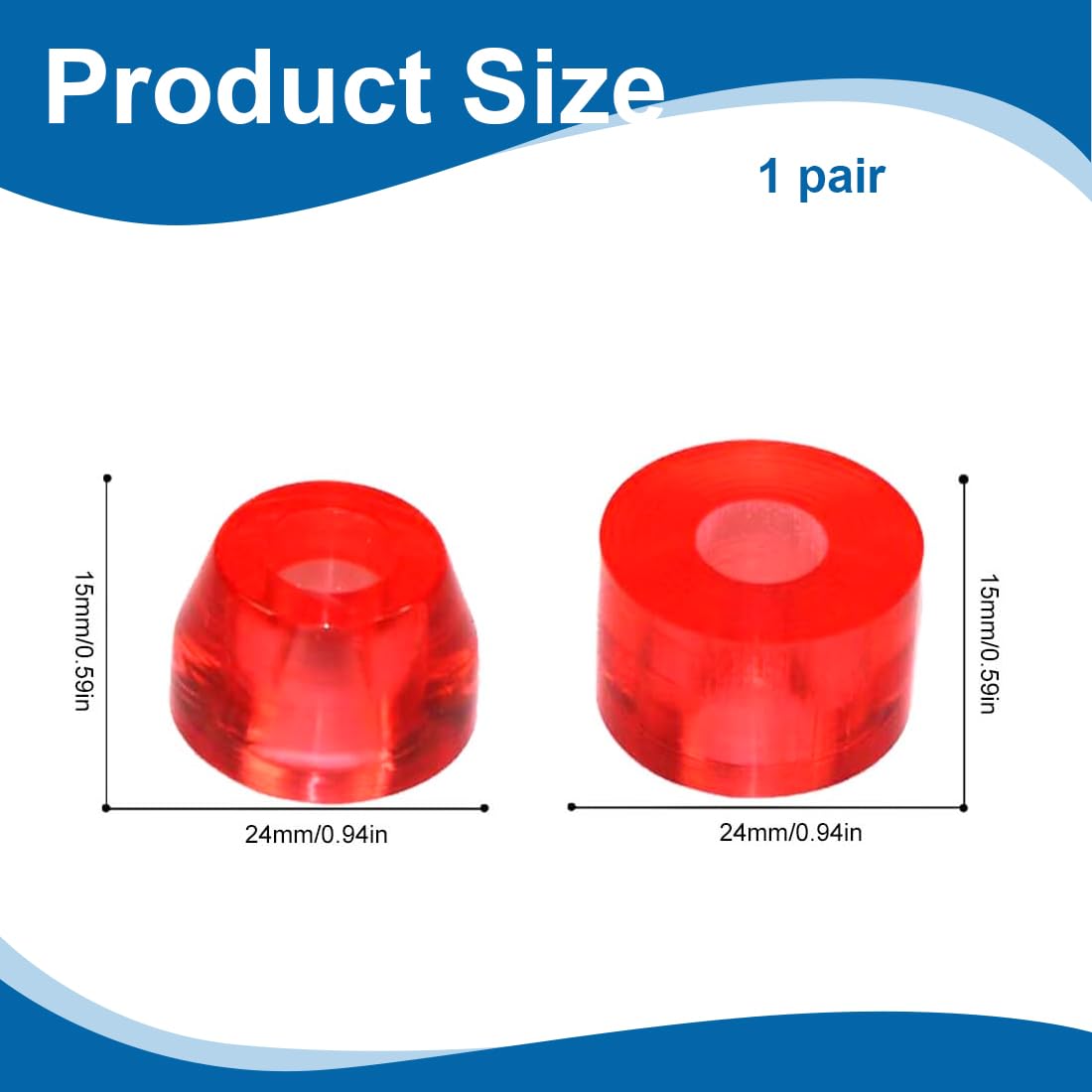 Bujes de Camiones Longboard, 4 piezas, PU, Amortiguador, Accesorios para Skateboard
