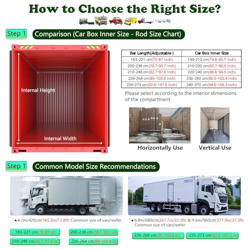 Barras de bloqueo de carga extensibles de metal para poste de soporte de camionetas 6