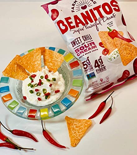 Beanitos White Bean Chips - Sweet Chili And Sour Cream - - White Bean Tortilla Chips - Vegetarian Snack With Good Source Of Plant Protein And Fiber (Pack Of 6) 4.5 Oz Bag #TOP5