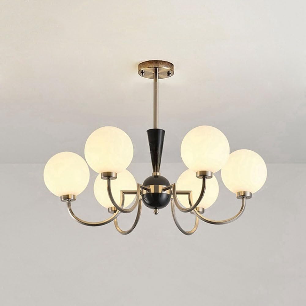 Suspension scandinave rétro 6 lampes pour illuminer vos dîners en salle à manger