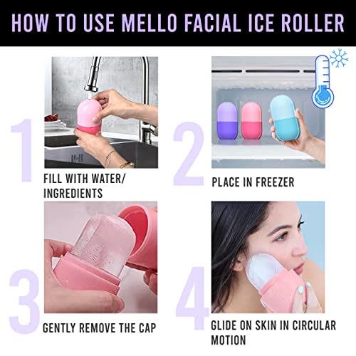 Image of MELLO Ice Roller for Face, Ice Roller for Face Massager, Face Ice Roller to Enhance Skin Glow, Shrink & Tighten Pores, Reusable Facial Ice Roller(Purple)