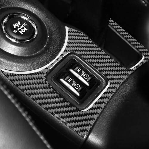 Car Interior Accessories Mode Switching Button Decorative Ring Carbon Fiber Trim Sticker Compatible with Mitsubishi Outlander 2014 2015 2016