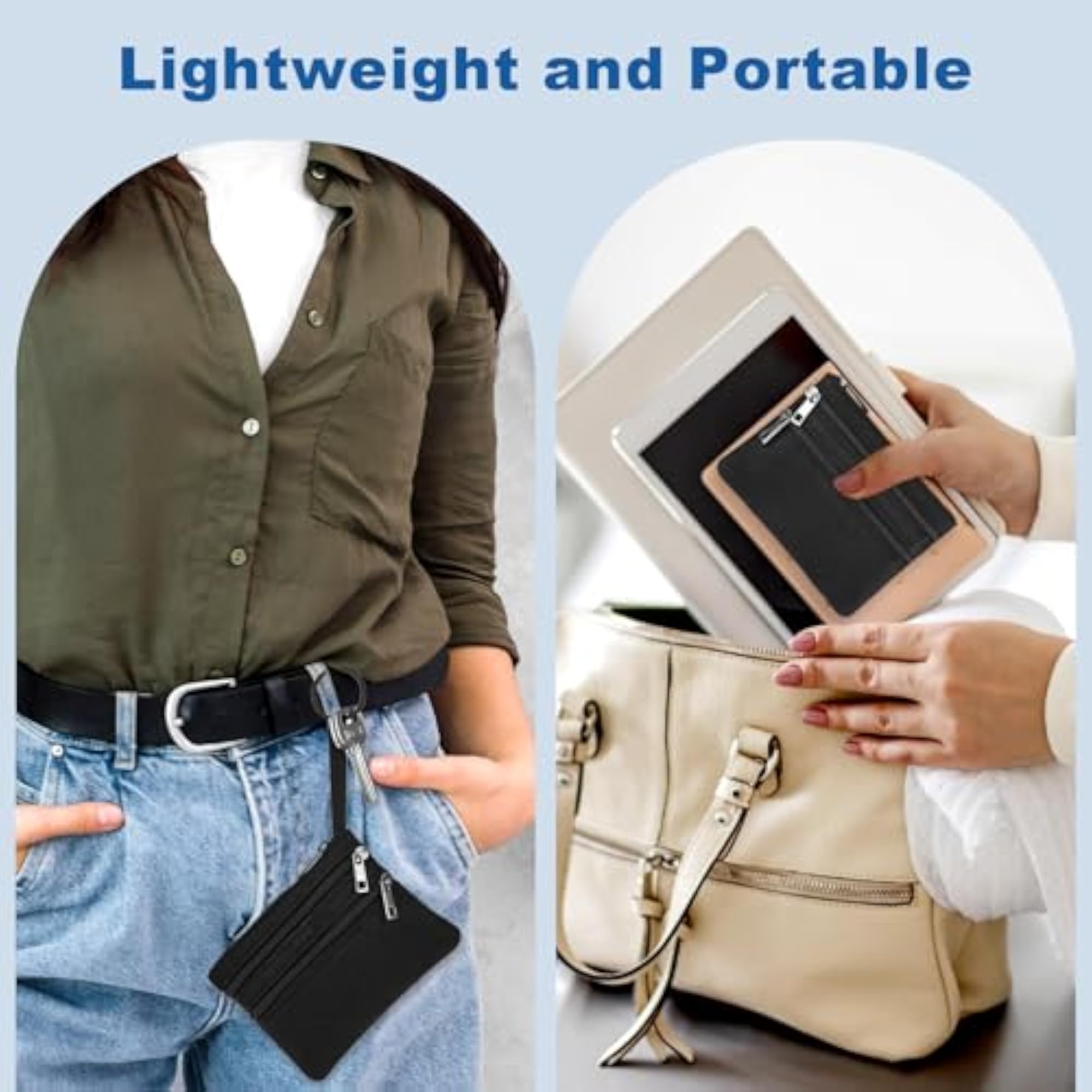 Mini Change Pouch with Zip Key Ring