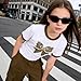 Klyatpxoen Girls Clothes 2 Piece 13 14 Years Butterfly Short Sleeve Top High-Waisted Cargo Pants Fashion Girls Spring Summer Outfits Army Green(13-14Y)