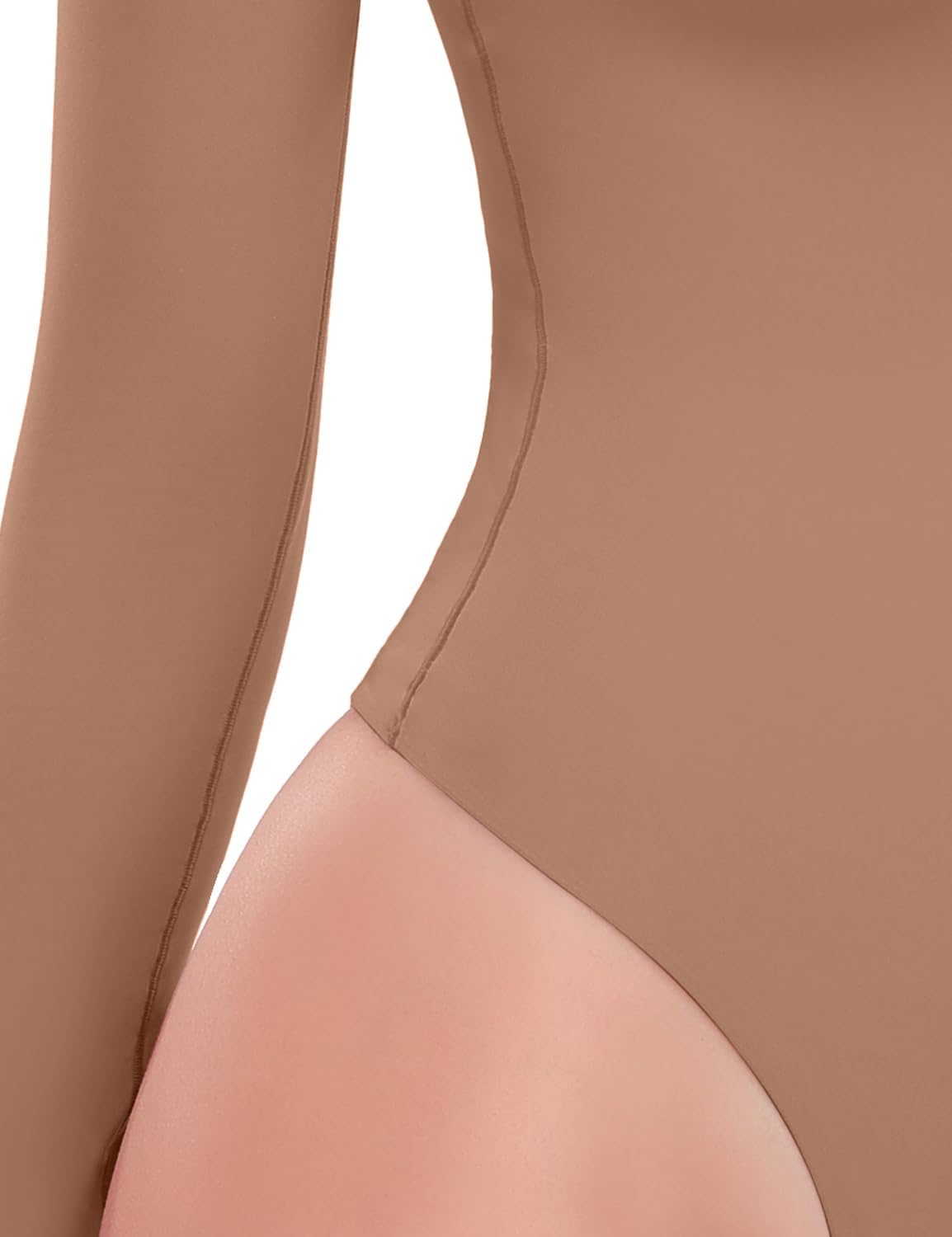 HeyNuts Women's Ultra Soft Long Sleeve Scoop Neck Bodysuit, Causal Tops Basic Tee - Image 3