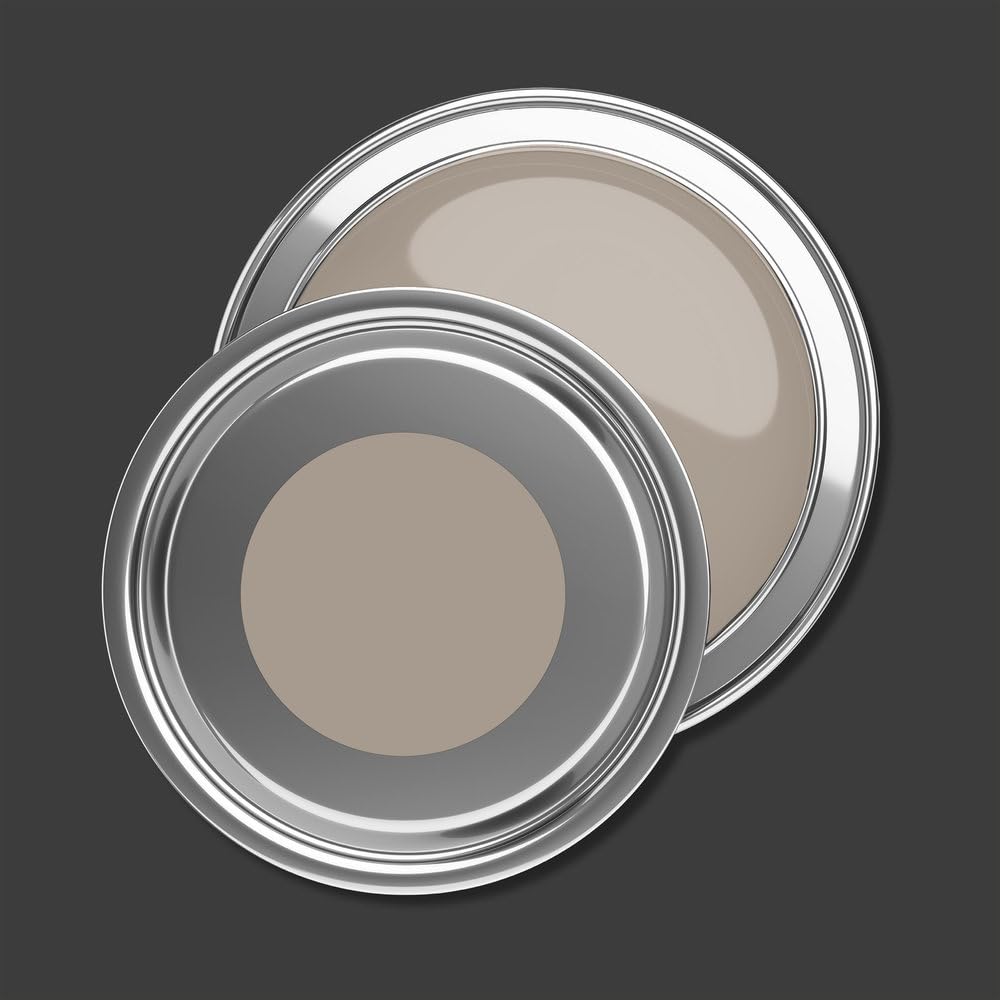 Peinture d'intérieur marron, taupe douce, peinture murale mate, lavable, peinture émulsion, faible odeur et sans solvant – Bidon de 2,5 l
