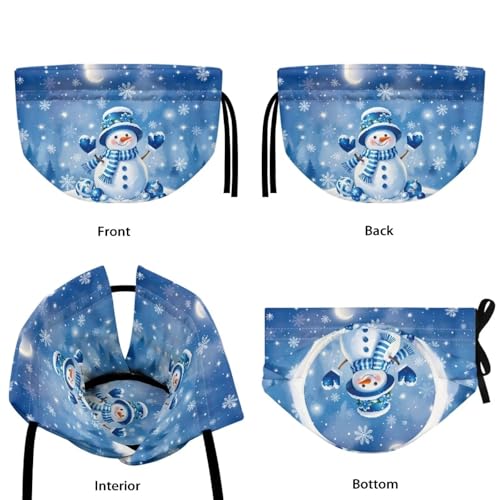 Image of Xoenoiee Christmas Cute Snowman Blue Pattern Tea Cozy Tea Cosy for Teapots Keep Warm Teapot Cover Insulated Kettle Cover for Home Kitchen Table Decor