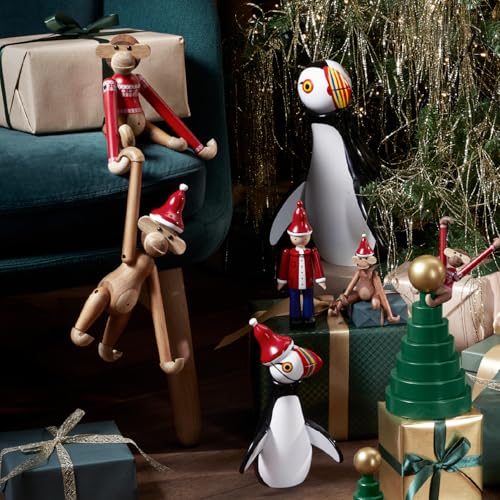 Singe Kay Bojesen Pull de Noël 2024, figurine bois de teck limba design scandinave