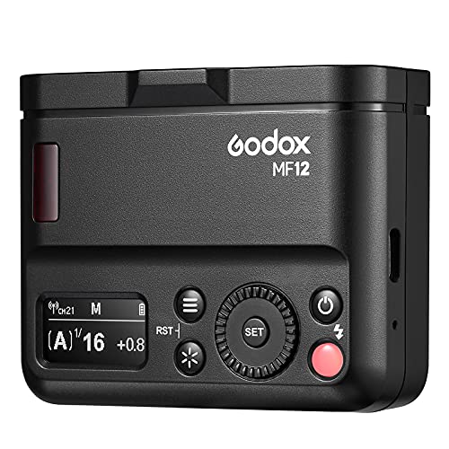 Godox MF12 12W Makroblitz 2,4G Drahtlose Steuerung,TTL/M-Modus,Eingebauter 3,7V/6,29W Lithium-Akku als externer TTL… – Bild 6