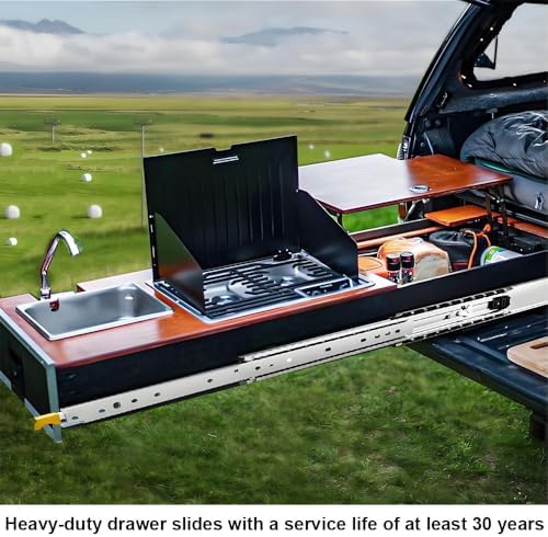 1 Pair Heavy Duty Drawer Slides 10in 20in 50in 60in 80in Side Mount Rails Track Ball Bearing Rails Full Extension 500lb Load Capacity Runners(62 inch)