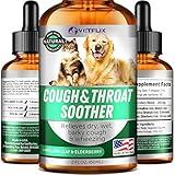 Vetflix Cough Relief for Dogs & Cats - Made in USA - Allergy & Asthma Relief - Mullein Leaf & Elderberry Blend - Dry, Wet & Barky Cough Relief - All Breeds & Sizes - 2 Fl Oz