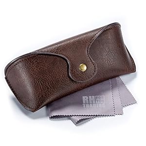 FEFI ® – Étui à lunettes – Homme – marron –