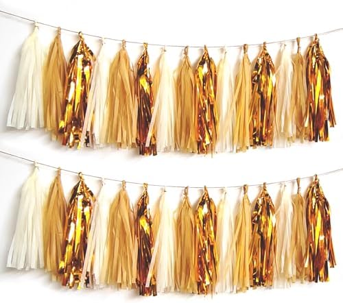 Shiny Tassel Garland Tissue Paper Tassel Banner,Tassels Party Dec...