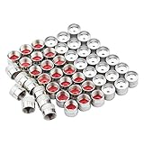 HENTEK 16 Stück Metall Ventilkappen Autoventil Metall Kappen Ventilkappe Radventilkappen für PKW Auto