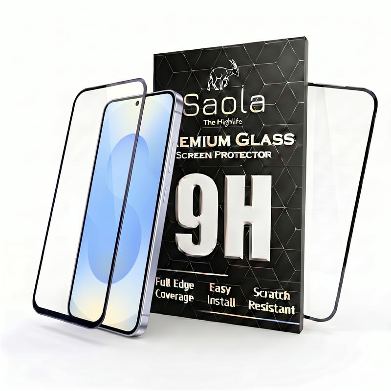 Image of Saola HD+ Oleophobic Tempered Glass For Samsung galaxy S25 (PACK OF 1) with Hassle-less Installation Kit. Full screen Coverage. 6.2 inch