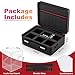 Card Deck Box with Portable Case, 6 Pack Clear Commander Deck Box with 6 Dividers, Holds 600+ Double Sleeved Cards, Fit for MTG, YuGiOh, TCG