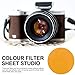 SOLUSTRE Sunset Ambient Light Film 2.6 Inch Transparent Orange Filter Sheet for Atmosphere Lighting and Multi-Color Sunset Lamp Effects