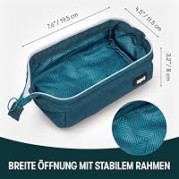 ZIPIT Lenny Federmäppchen, Etui mit breiter Öffnung für Schule, Blaugrün – Ansicht 2