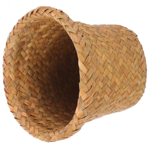 CHICAMPERA Cestino Intrecciato per la Casa e Bagno Contenitore Portaoggetti e Bidone della Spazzatura in Vimini Misura l 21X18 CM Multifunzionale per Cucina Camere e Piccoli Spazi