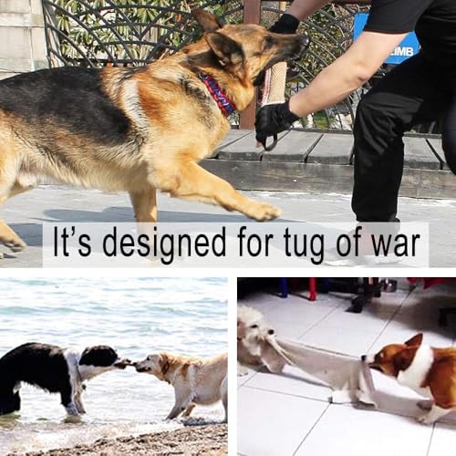 Retractable Interactive Dog Rope Tauziehenspielzeug, dauerhafte Hängeübung Tauziehen für mittlere bis große Hunde spielen - am besten für Tauziehen, Biss-Training, Hunde im Freien hängen (Tarnung)