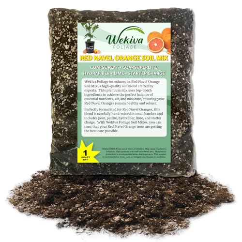 Red Navel Orange Tree Growing Soil Mix – Custom Soil Blend – Potting Mix for Red Navel Orange Trees – Specially Developed by and for Professional Nursery Growers - Nutrient-Rich Formula (1 Quart)
