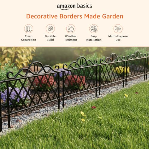 Image of Amazon Basics Garden Edge | Durable | Decorative | Weather-Resistant for Neat Garden Borders