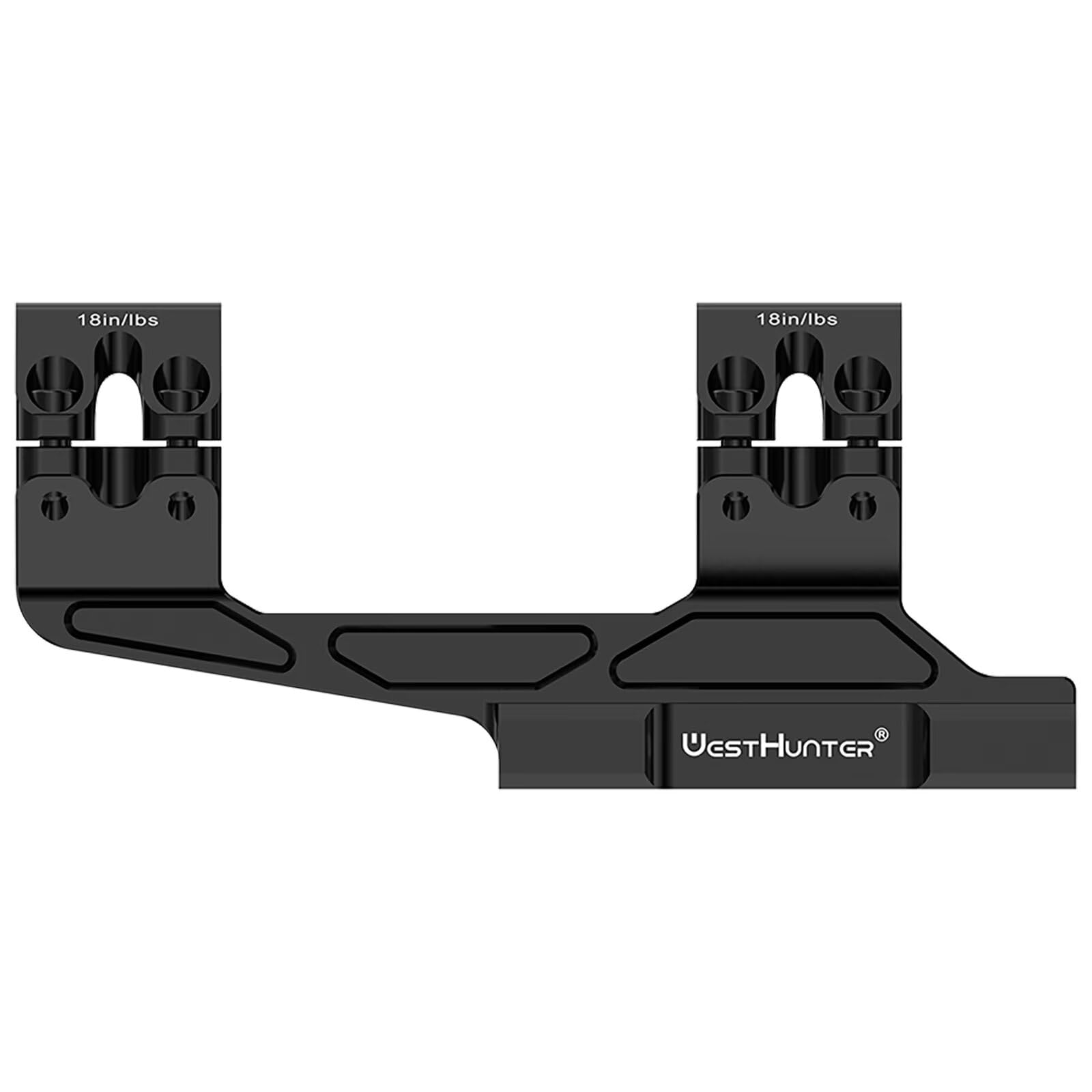 WestHunter Optics Präzisions-Cantilever-Picatinny-Montage für Zielfernrohre, 30mm/34mm Rohrdurchmesser, Versetzte Doppelte Ringe, Leichter Einteiliger Zielfernrohr Montage - Libelle | Basismodell
