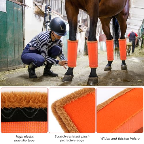 Tangtty MT-01 Fly Boots For Horses. Horse Fly Boots Set Of 4. Adjustable Horse Fly Boots Stops Stomping Fly Leg Wraps thumb #1