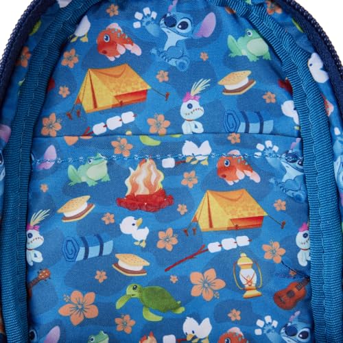 Image of Loungefly Disney Stitch Camping Cuties Mini Backpack Pencil Case