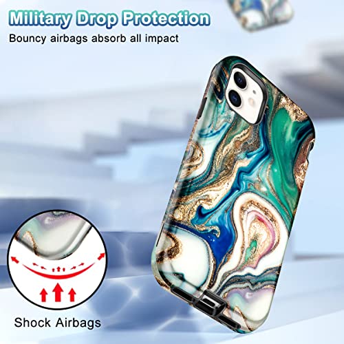 Coque iPhone 11 antichoc intégrale 3 en 1 rigide et silicone bleu sable - 4