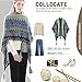 BOCOSO Knit Shawl Wraps Poncho Cape for Women, Ladies Knitted Cardigan Kimono with Fringe for Fall Winter