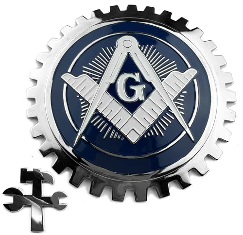 Image of Freemason Mason Masonic Engineering Automotive Grill Badge Emblem for Trucks and Cars