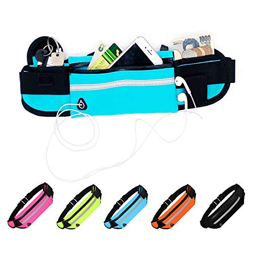 ランニングポーチ 防水 防汗 ランニング スマホ 軽量 大容量 スポーツウエストバッグ イヤホンホール付き 反射素材 夜間反射 ジョギング 旅行 遠足 サイクリング 釣り 登山用 アウトドア スマホ6.5インチまで対応
