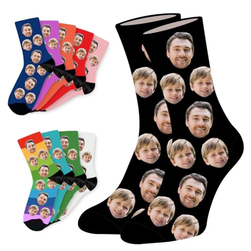 PUREFLY SHIPS NEXT DAY Custom Socks with Photos Personalized Gifts for Men Funny Gag Gift Print Your Face on Sock