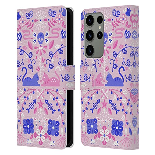 Coque portefeuille Samsung S23 Ultra cuir motif chat design Cat Coquillette 5G
