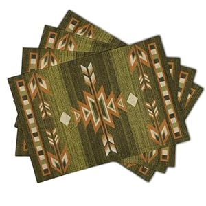Giwawa Southwestern Placemats Set of 4 Rustic Green Tribal Geometric Decorative Table Mat Antique Native American Heat Resistant Washable Place Mats 12x18Inch for Dining Kitchen Farmhouse Decor Giwawa Southwestern Placemats Set of 4 Rustic Green Tribal Geometric Decorative Table Mat Antique Native American Heat Resistant Washable Place Mats 12x18Inch for Dining Kitchen Farmhouse Decor