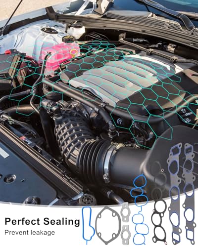 Image of Lower＆Upper Intake Manifold Gasket Set Fit for Lexus ES300 RX300 1994-2003 Toyota Camry Highlander Sienna Sienna Solara Replace MS92766 MS16348 0376182 1717662030