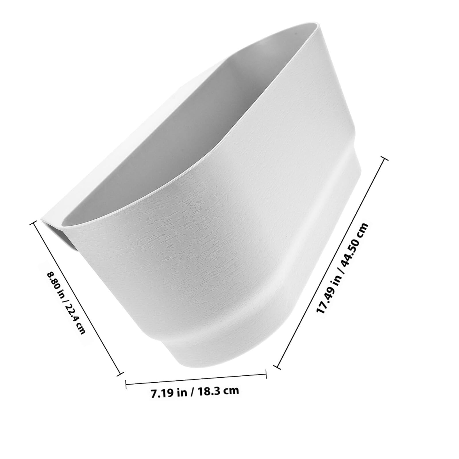 Toyvian Pot de Fleurs Suspendu en Plastique Blanc pour Balcon et Jardin, Résistant la Déformation, Support pour Rambarde, pour Plantes Succulentes