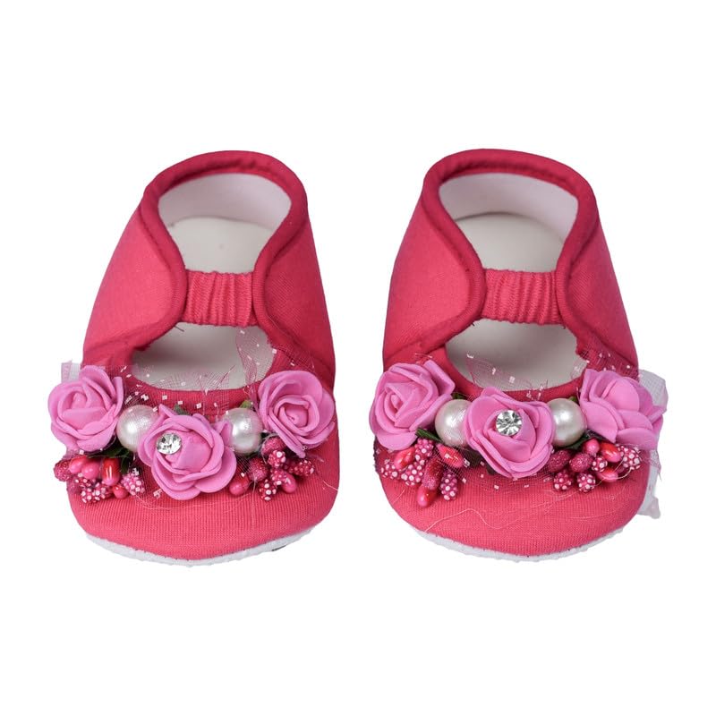 devishi Baby Girl Booties Soft Sole Non-Slip Infant First Walker Shoes - PINK-picture-26