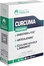 Prescription Nature - CURCUMA - Herbal Dietary Supplement - Turmeric and Black Pepper - Made in France - 30 Capsules