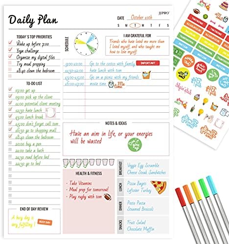 JJPRO Day by day Planning Pads