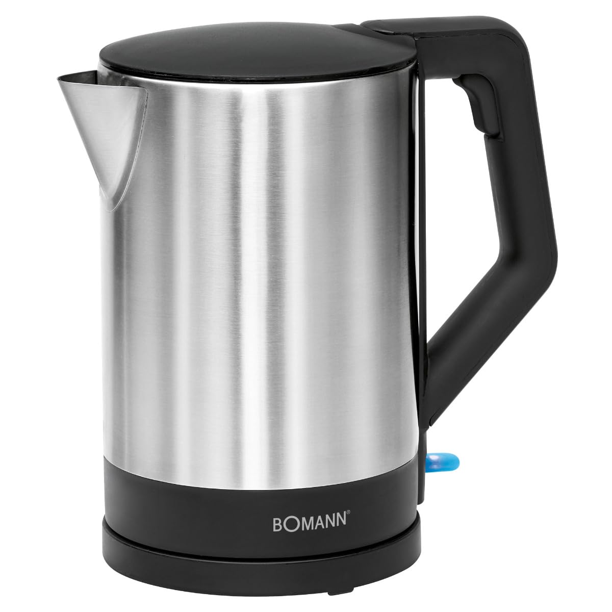 Bollitore elettrico - Bollitore elettrico - Bollitore in acciaio - Bollitore Bomann WKS 3002 CB 1,5 litri acciaio inox/nero - 2200 Watt - sistema di spegnimento automatico