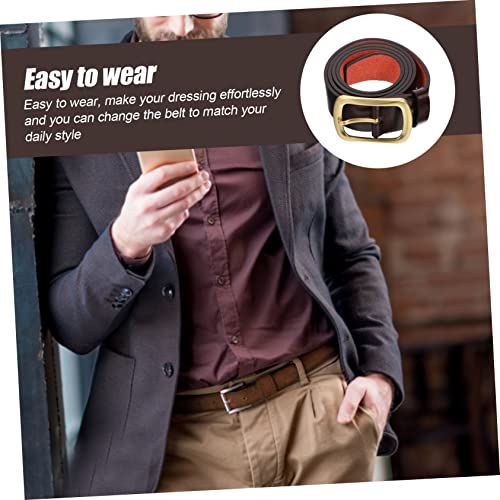Men Brown Vintage Belt for Jeans Retro Style Casual Pants Belt for Men for Daily Wear and Business Attire3